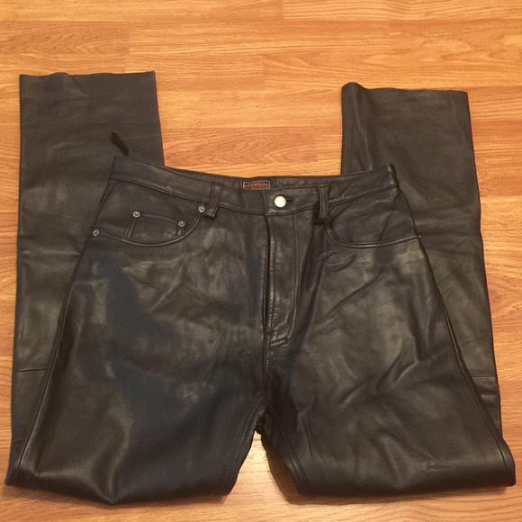 Lucky Leather Co Black Leather Pants 